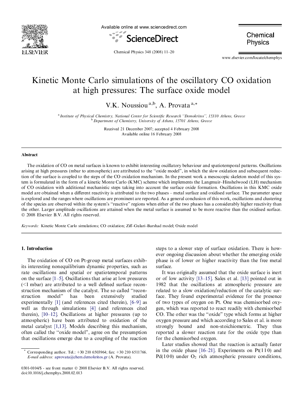 Kinetic Monte Carlo simulations of the oscillatory CO oxidation at high pressures: The surface oxide model