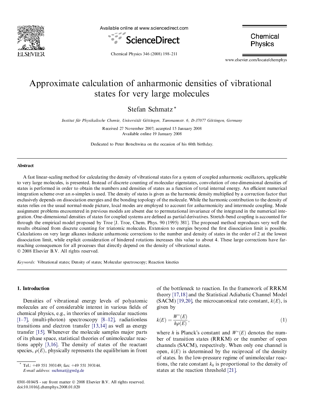 Approximate calculation of anharmonic densities of vibrational states for very large molecules