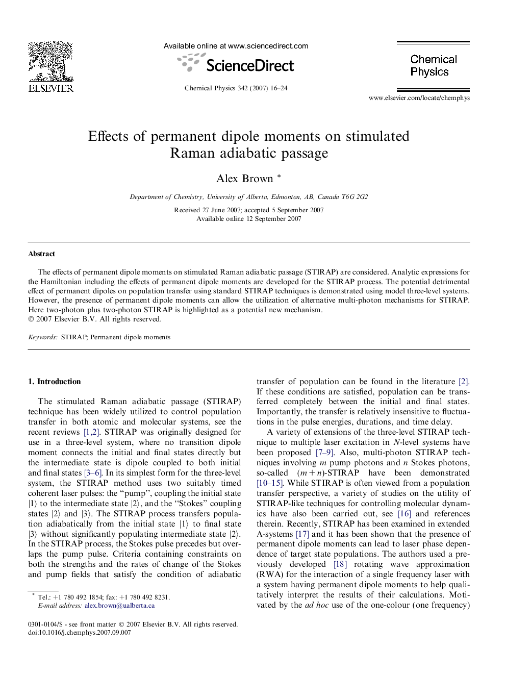 Effects of permanent dipole moments on stimulated Raman adiabatic passage