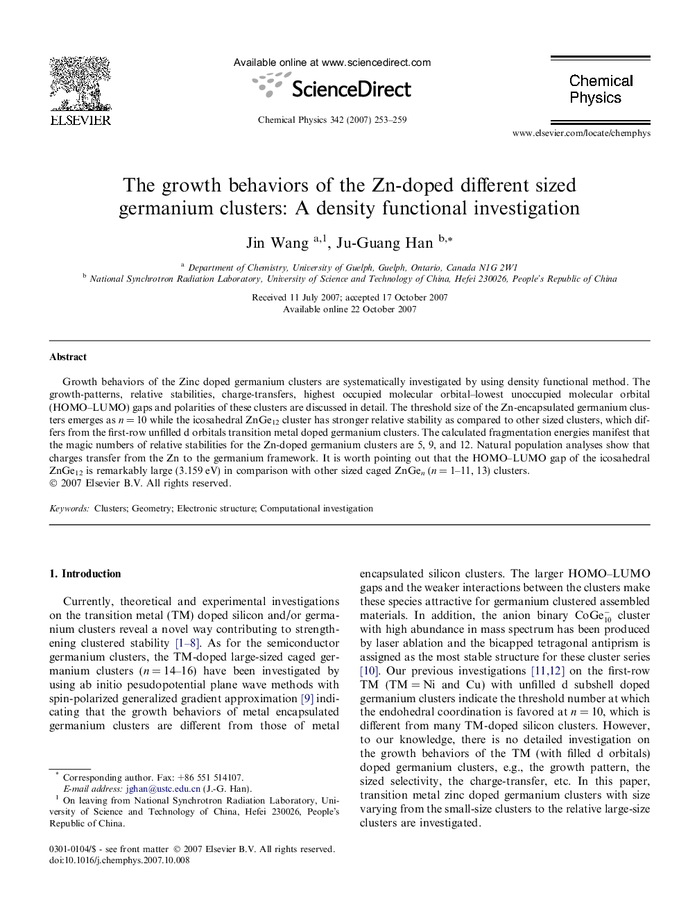 The growth behaviors of the Zn-doped different sized germanium clusters: A density functional investigation