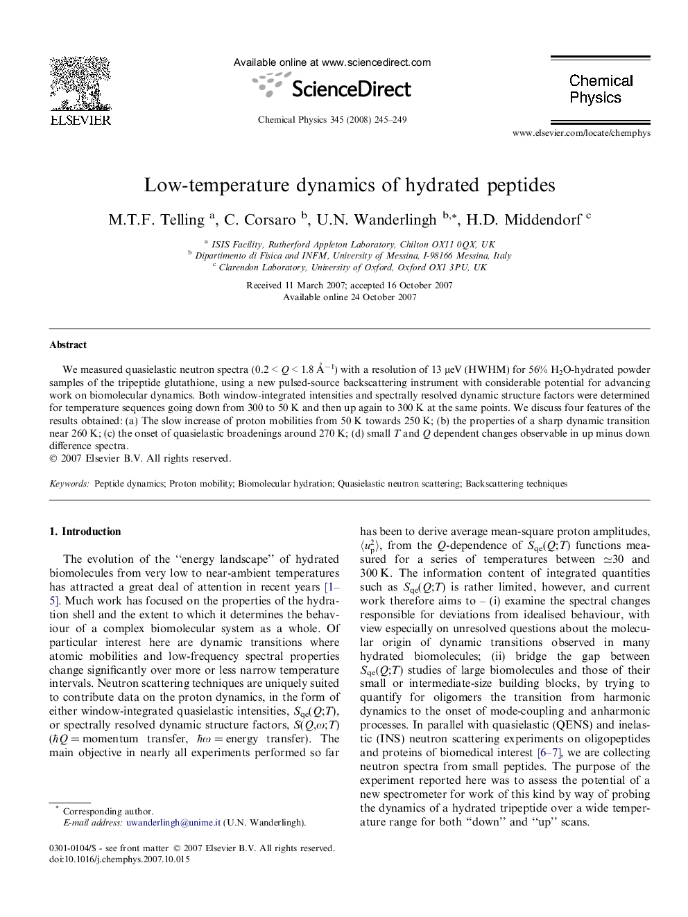 Low-temperature dynamics of hydrated peptides