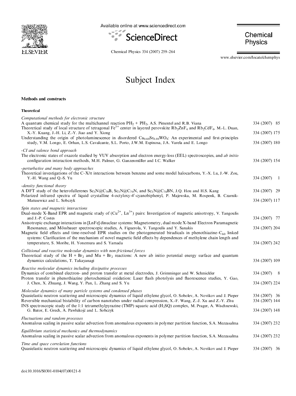 Subject Index