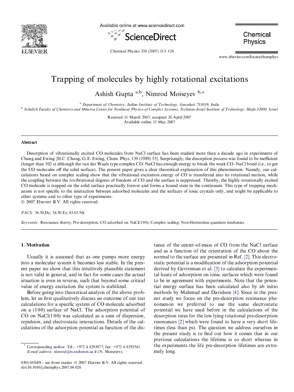 Trapping of molecules by highly rotational excitations