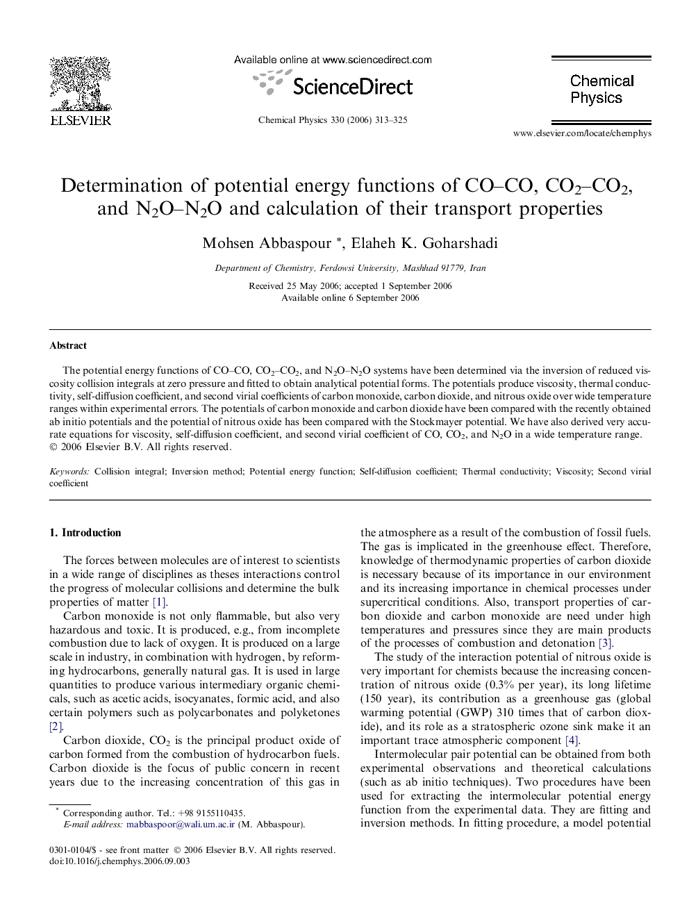 Determination of potential energy functions of CO-CO, CO2-CO2, and N2O-N2O and calculation of their transport properties