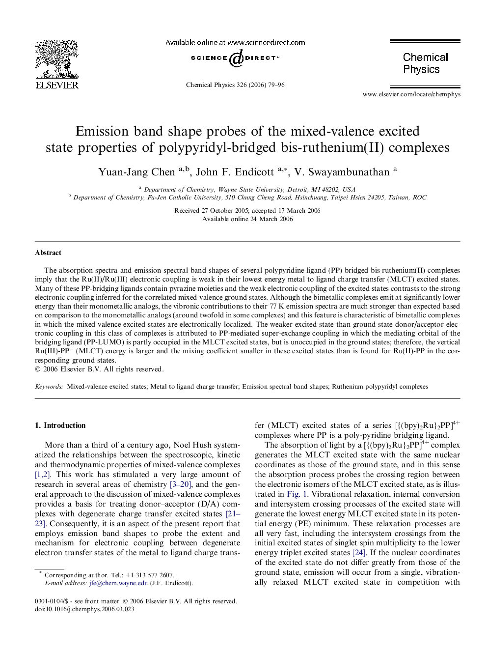 Emission band shape probes of the mixed-valence excited state properties of polypyridyl-bridged bis-ruthenium(II) complexes