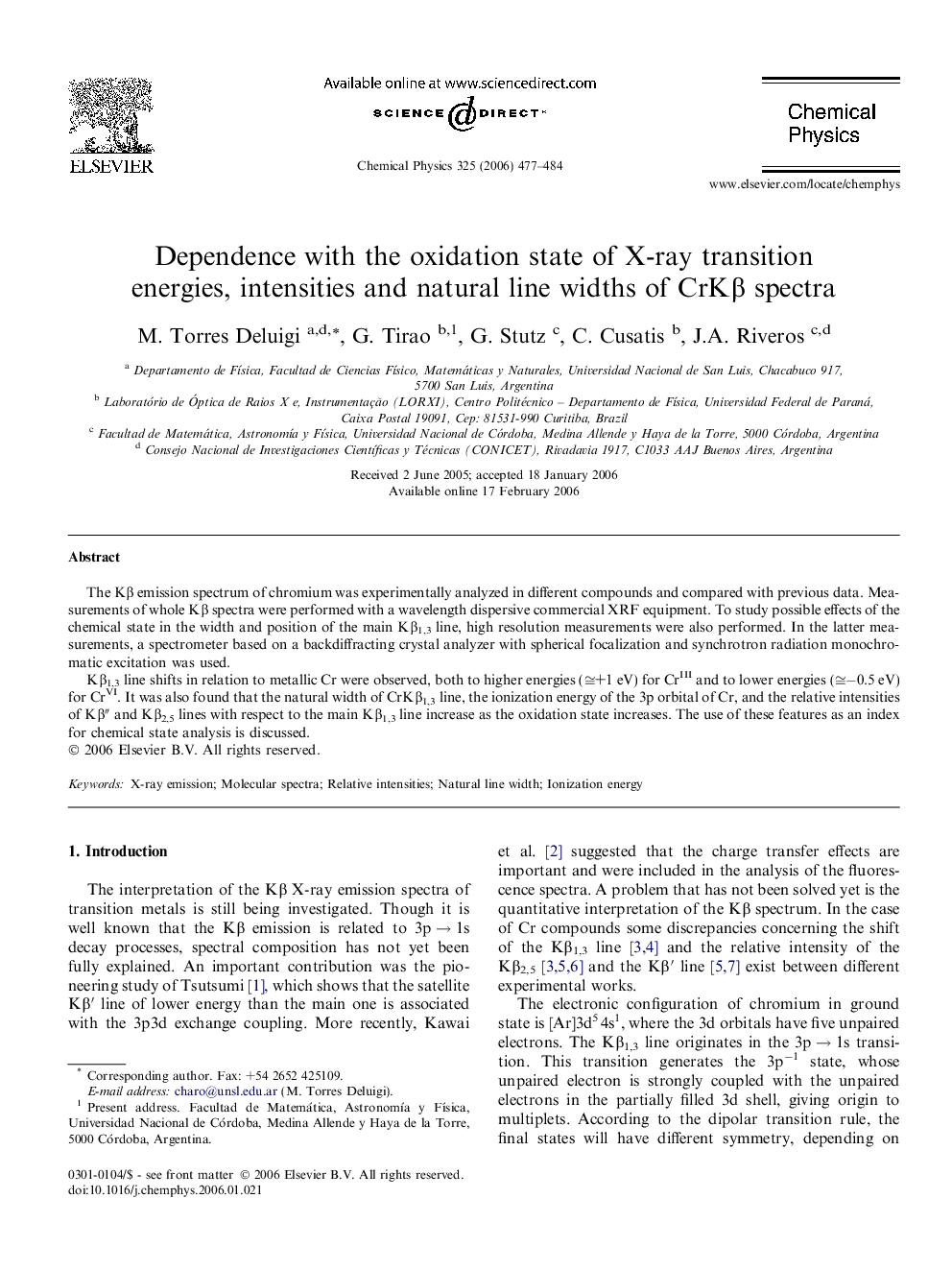 Dependence with the oxidation state of X-ray transition energies, intensities and natural line widths of CrKÎ² spectra