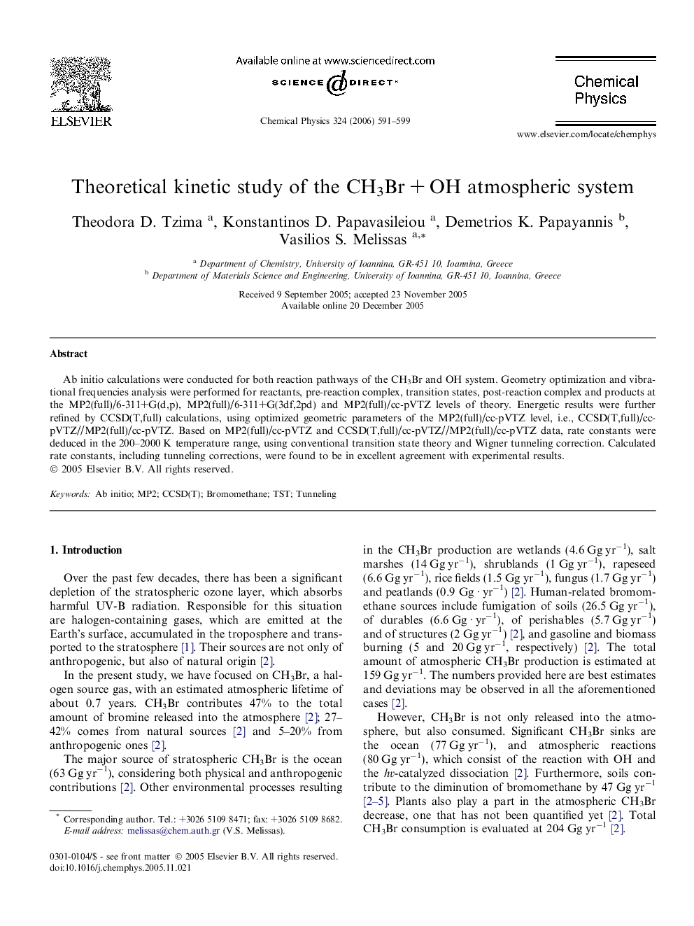 Theoretical kinetic study of the CH3BrÂ +Â OH atmospheric system