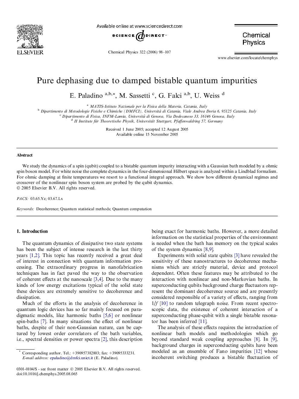 Pure dephasing due to damped bistable quantum impurities