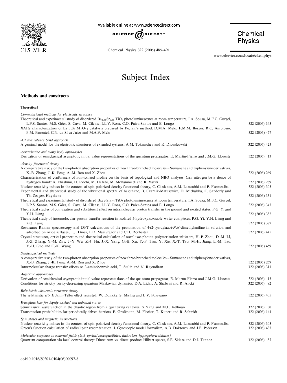 Subject Index