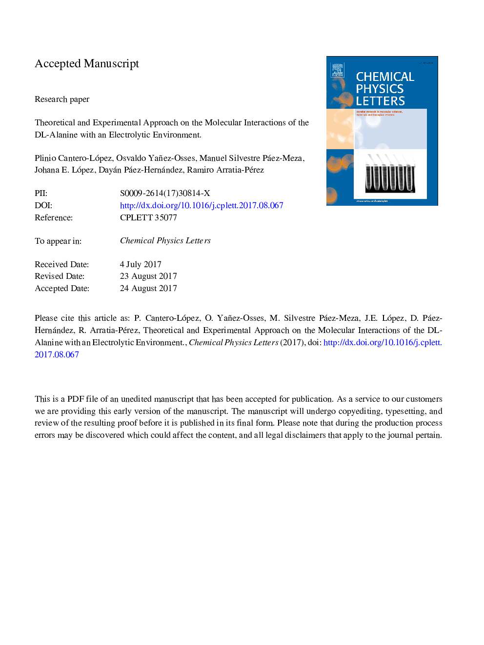 Theoretical and experimental approach on the molecular interactions of the DL-Alanine with an electrolytic environment