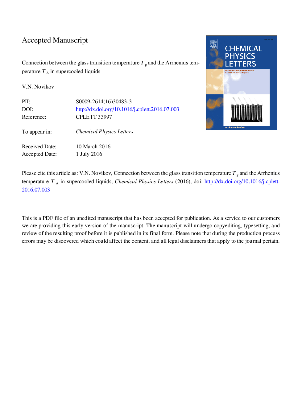 Connection between the glass transition temperature Tg and the Arrhenius temperature TA in supercooled liquids