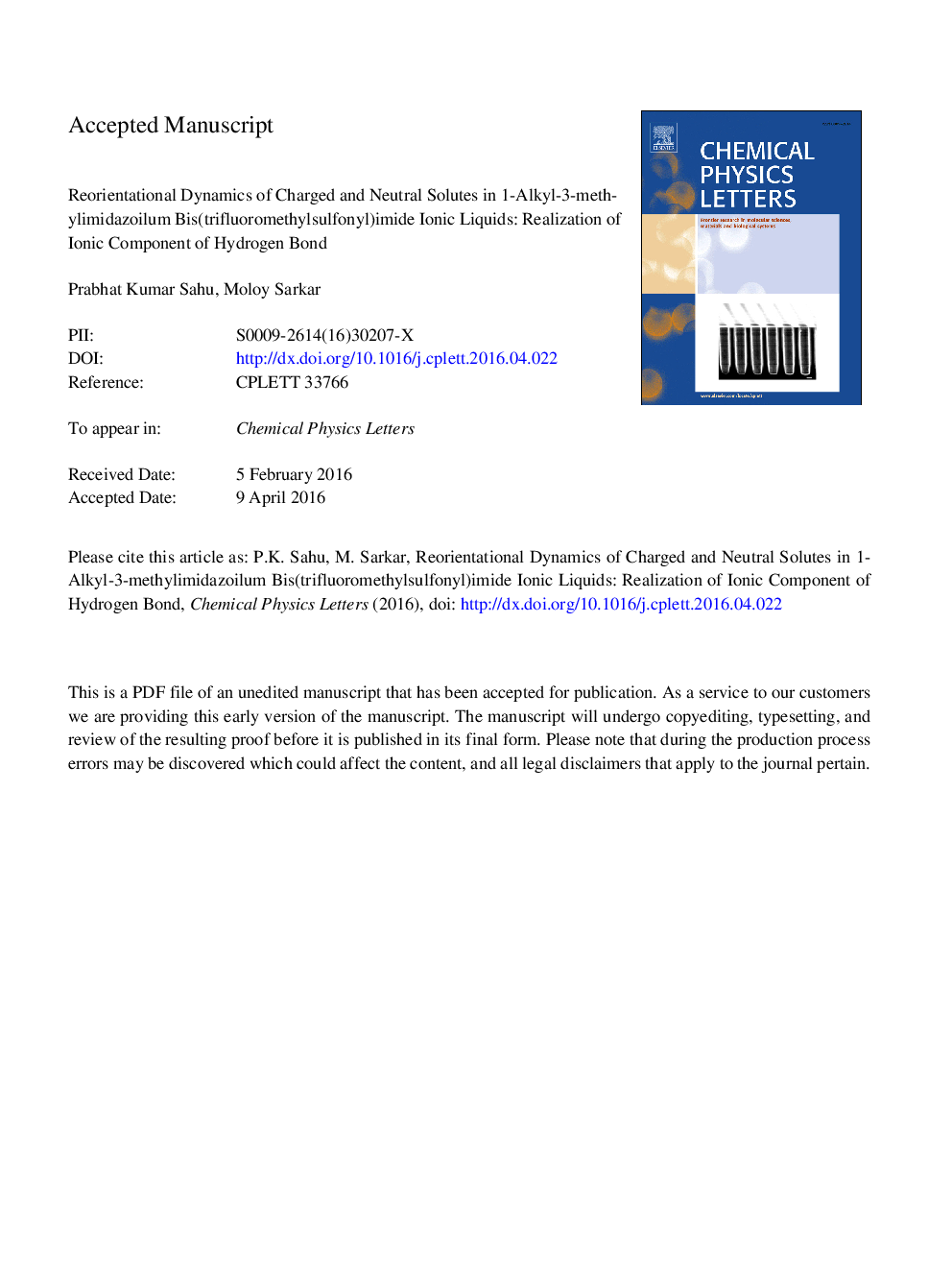 Reorientational dynamics of charged and neutral solutes in 1-alkyl-3-methylimidazoilum bis(trifluoromethylsulfonyl)imide ionic liquids: Realization of ionic component of hydrogen bond