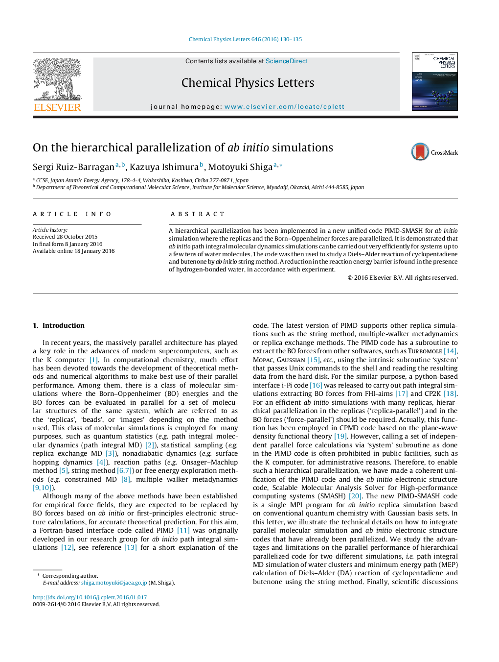 On the hierarchical parallelization of ab initio simulations