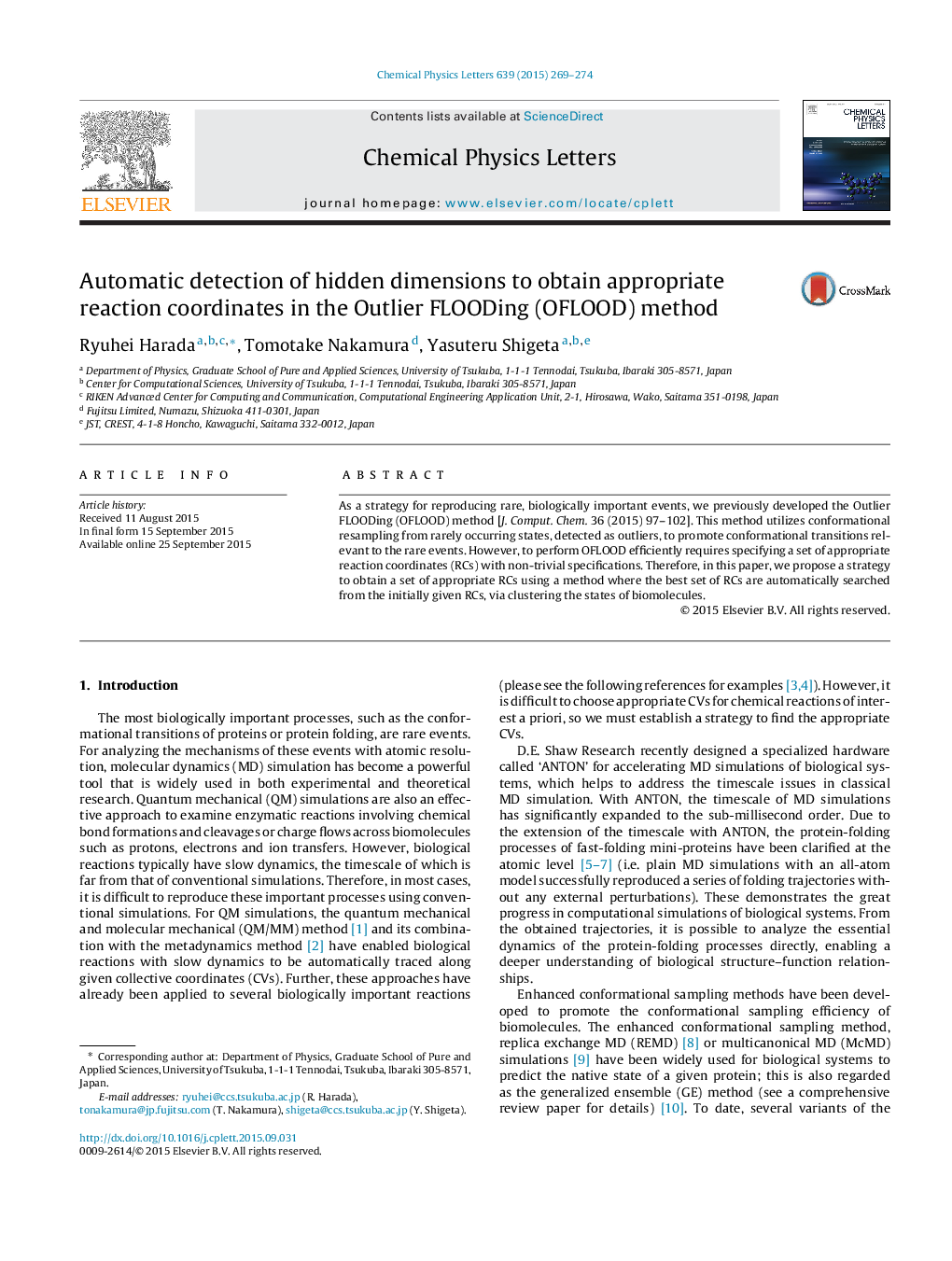 Automatic detection of hidden dimensions to obtain appropriate reaction coordinates in the Outlier FLOODing (OFLOOD) method