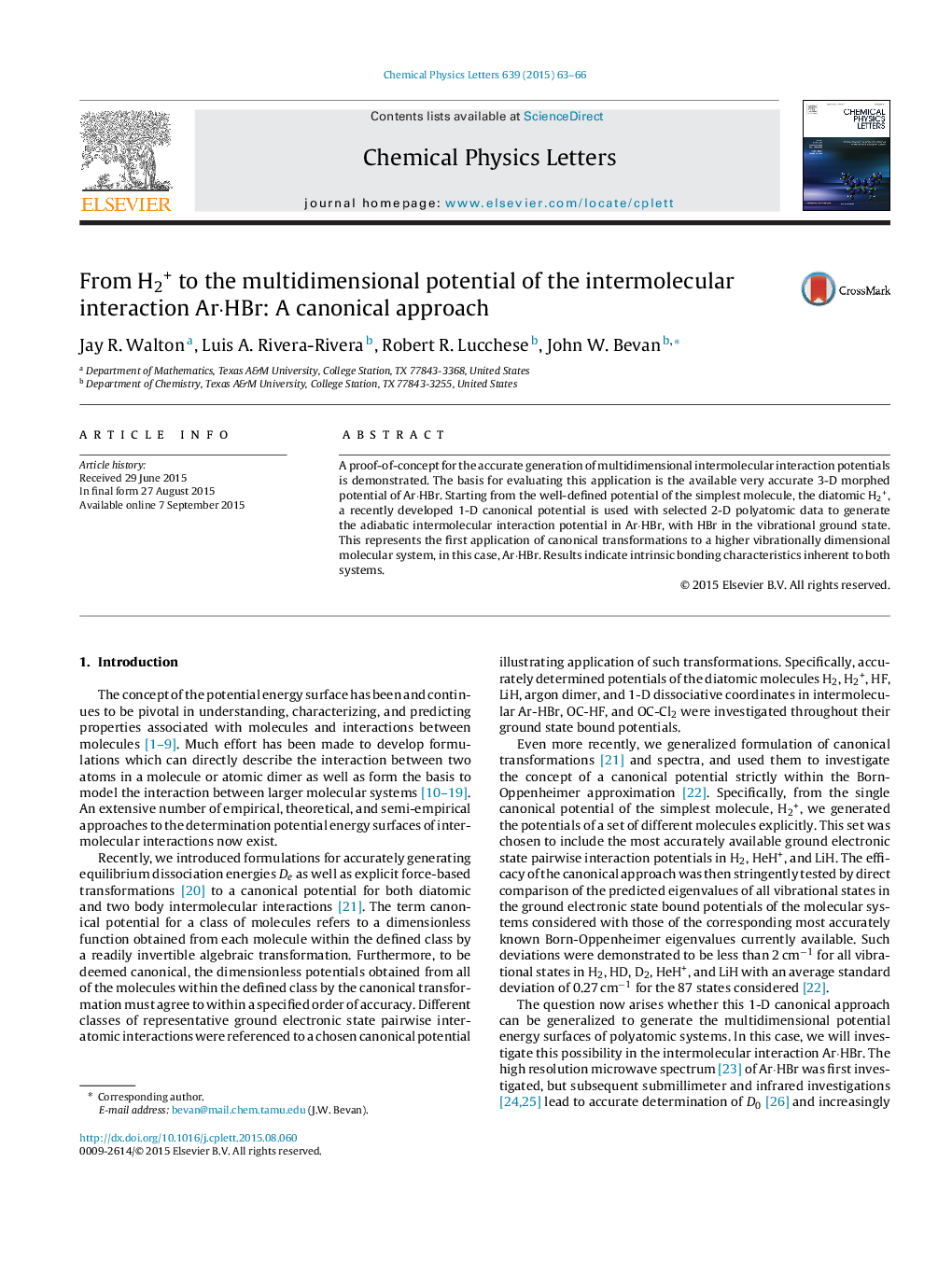 From H2+ to the multidimensional potential of the intermolecular interaction ArÂ·HBr: A canonical approach