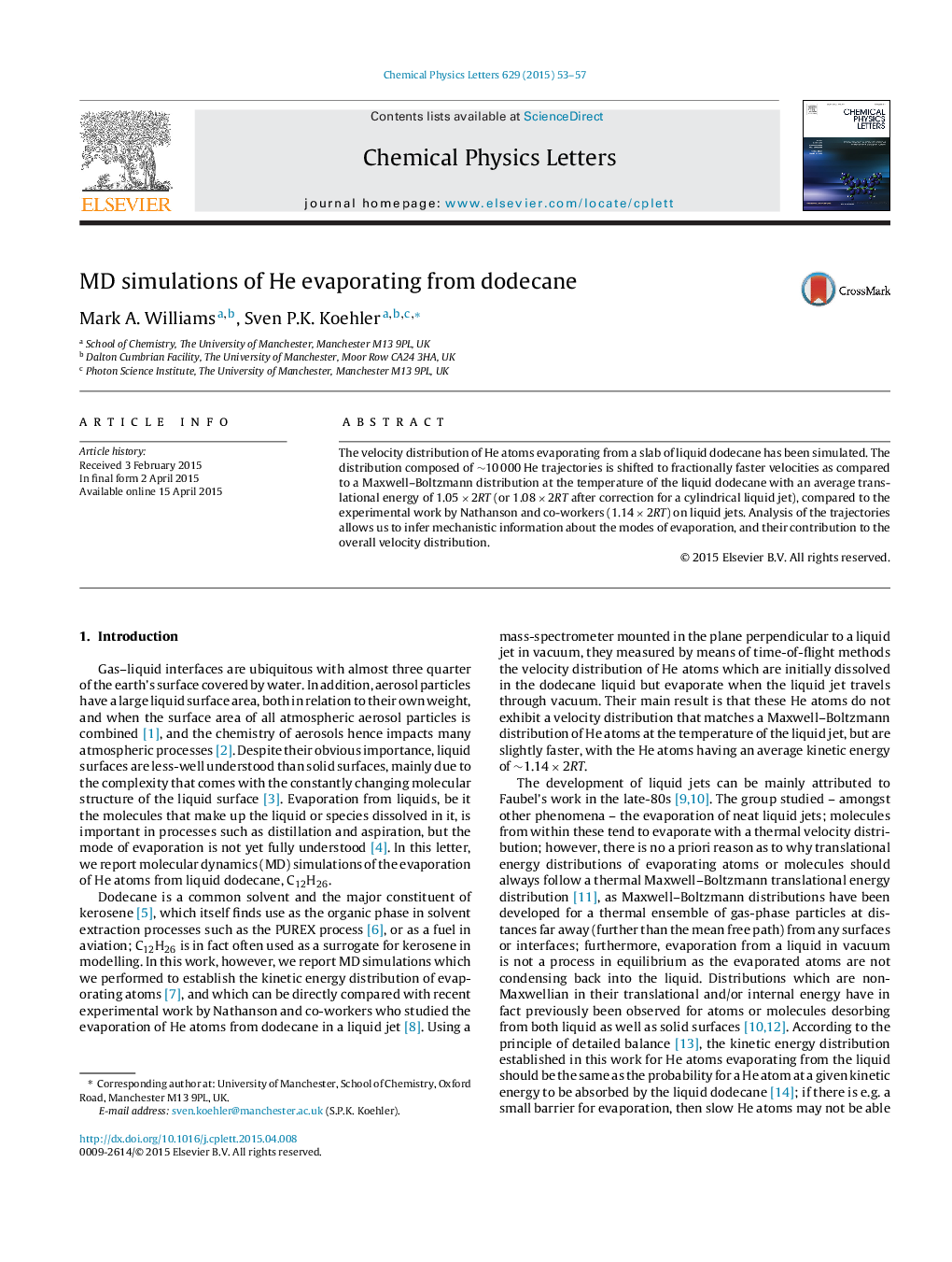 MD simulations of He evaporating from dodecane