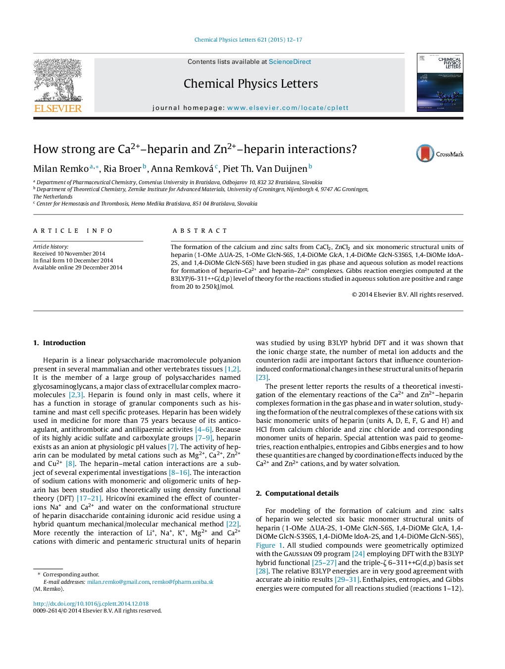 How strong are Ca2+-heparin and Zn2+-heparin interactions?
