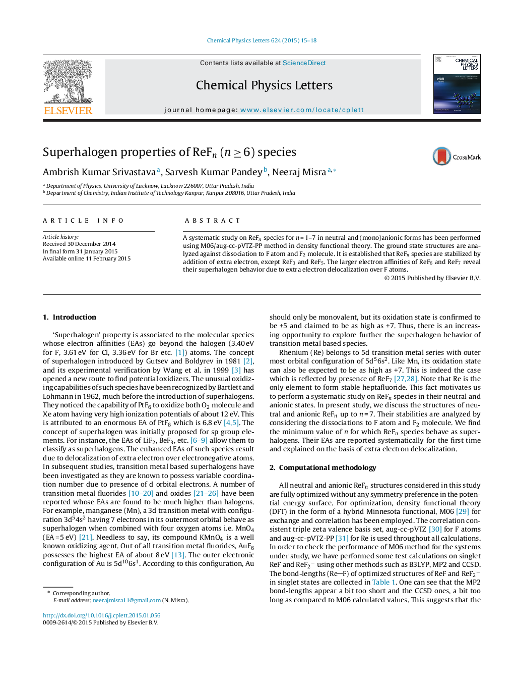 Superhalogen properties of ReFn (nÂ â¥Â 6) species