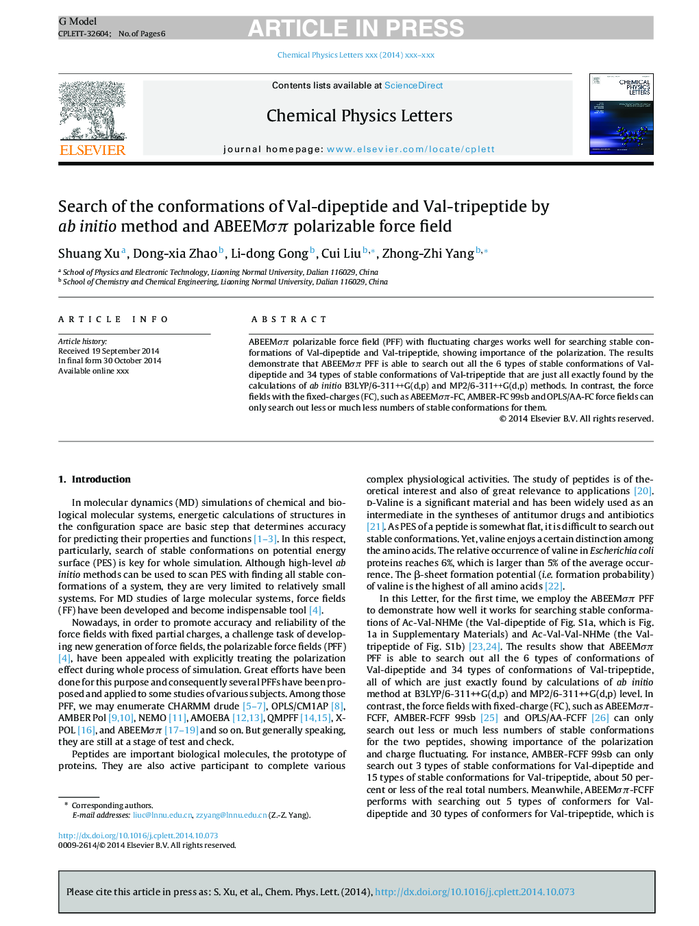 Search of the conformations of Val-dipeptide and Val-tripeptide by ab initio method and ABEEMÏÏ polarizable force field