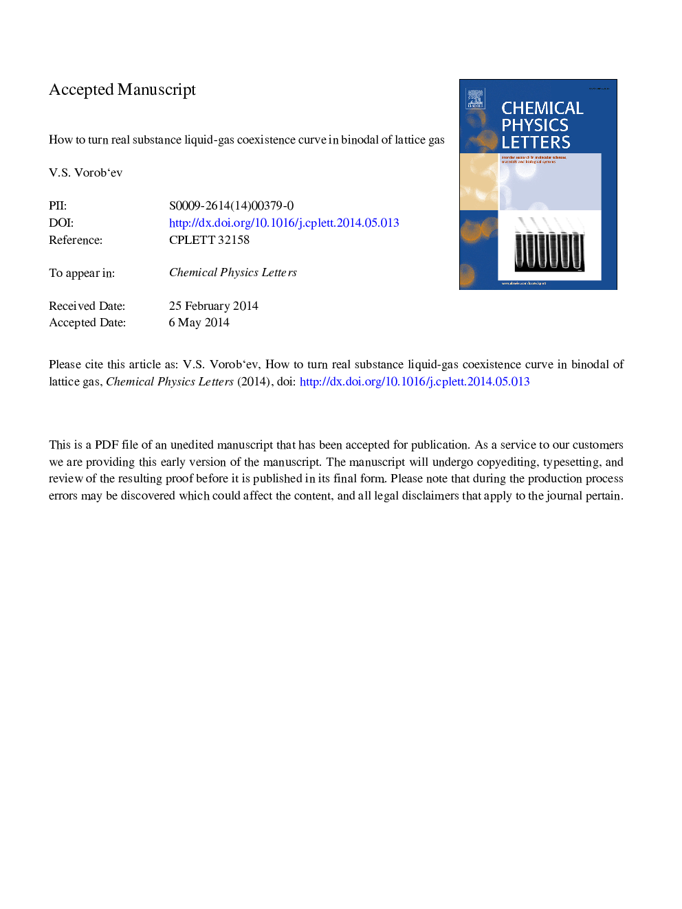 How to turn real substance liquid-gas coexistence curve in binodal of lattice gas