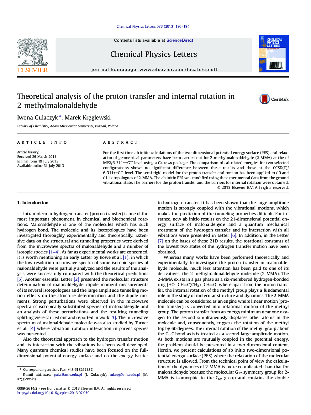 Theoretical analysis of the proton transfer and internal rotation in 2-methylmalonaldehyde