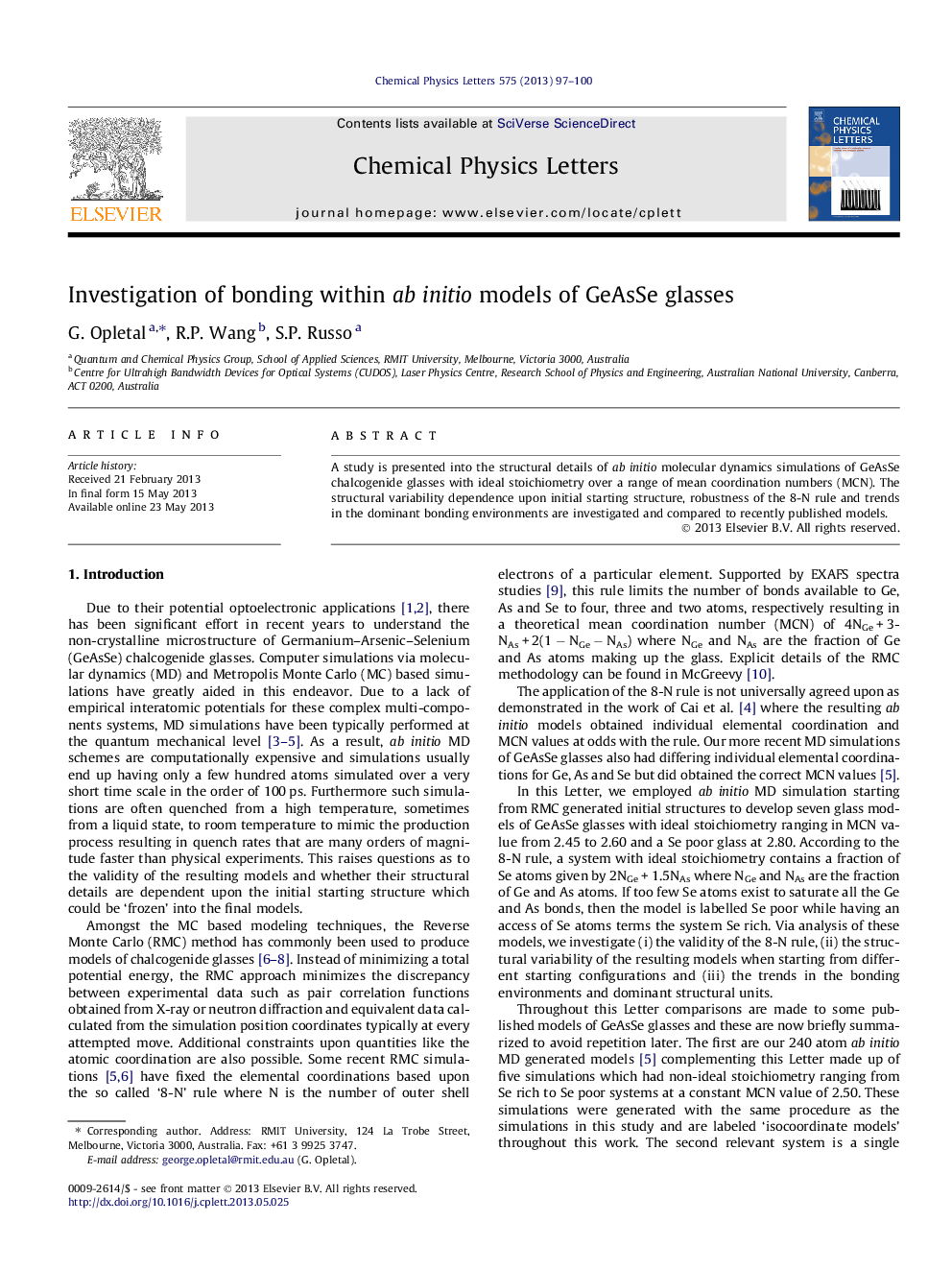 Investigation of bonding within ab initio models of GeAsSe glasses