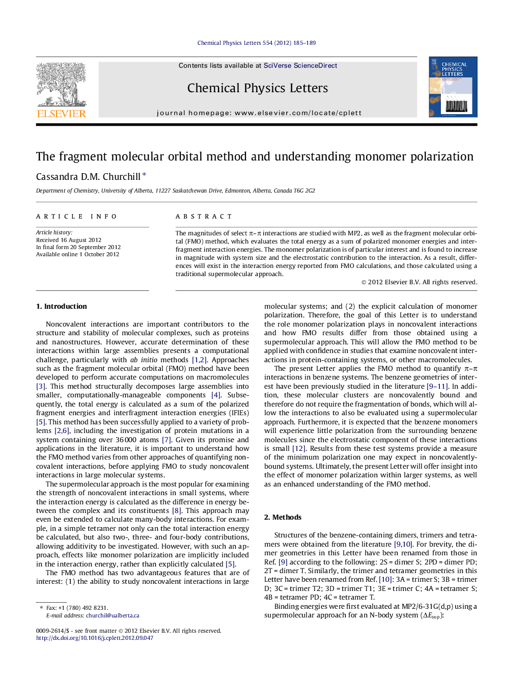 The fragment molecular orbital method and understanding monomer polarization
