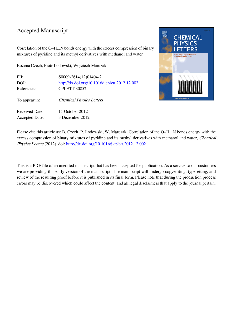 Correlation of the O-Hâ¯N bonds energy with the excess compression of binary mixtures of pyridine and its methyl derivatives with methanol and water