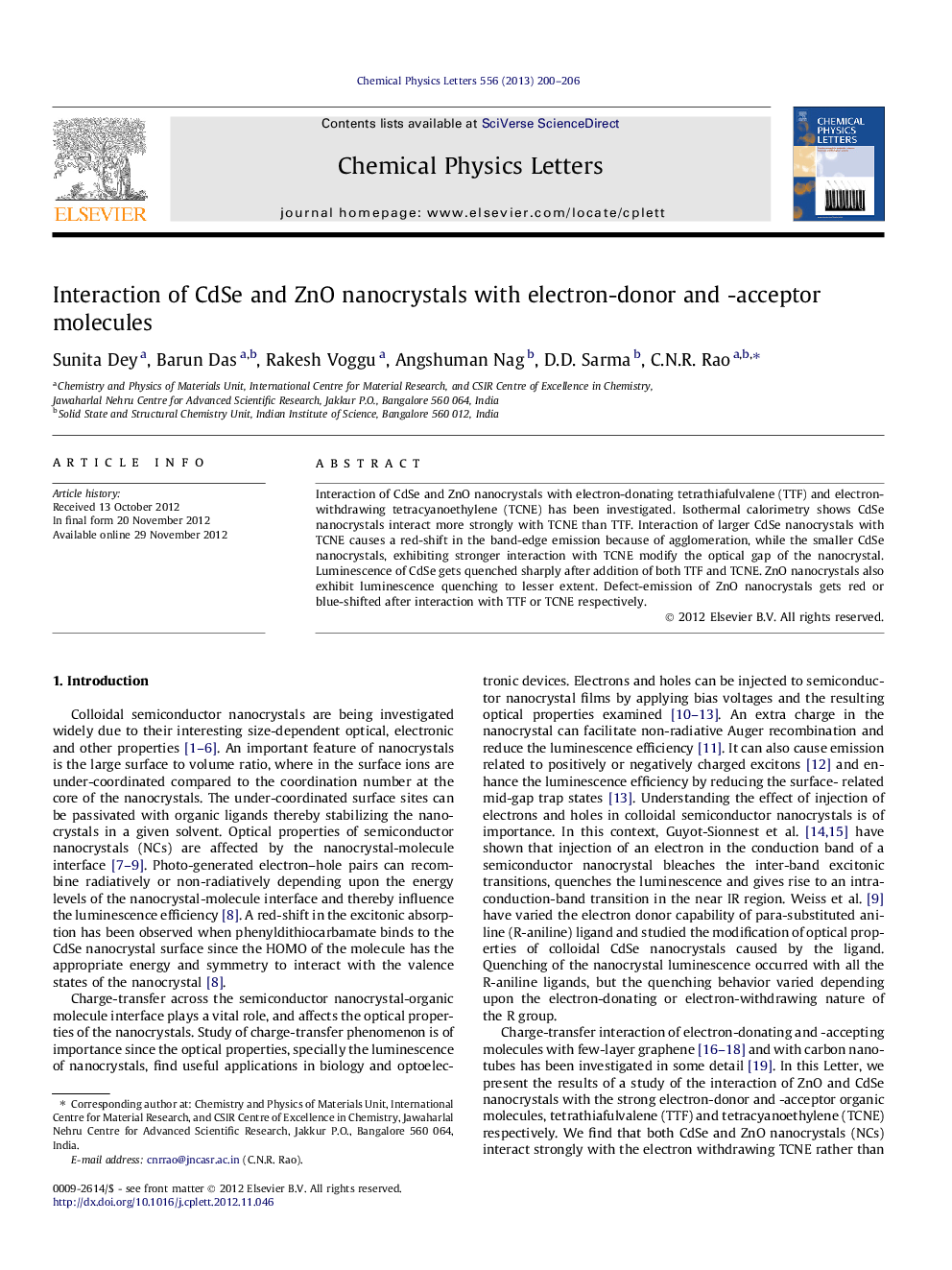 Interaction of CdSe and ZnO nanocrystals with electron-donor and -acceptor molecules