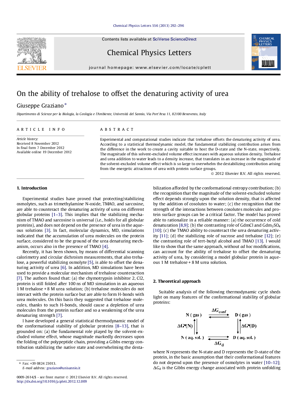 On the ability of trehalose to offset the denaturing activity of urea