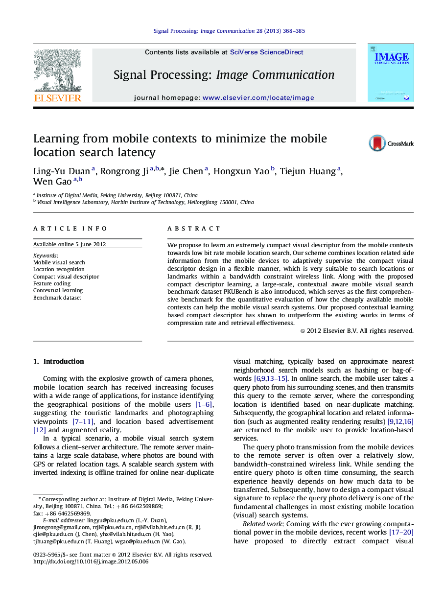 Learning from mobile contexts to minimize the mobile location search latency