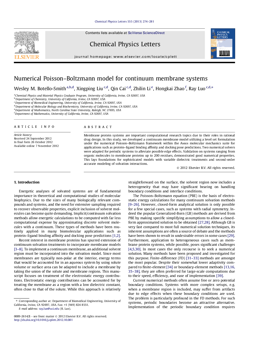 Numerical Poisson-Boltzmann model for continuum membrane systems