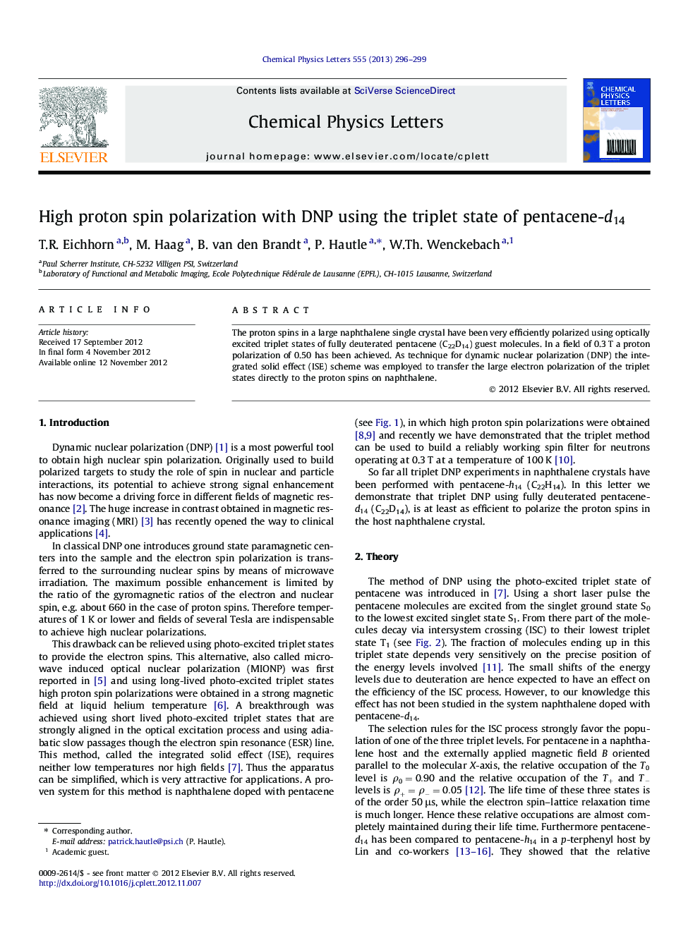 High proton spin polarization with DNP using the triplet state of pentacene-d14