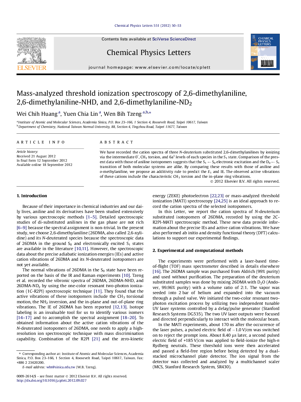 Mass-analyzed threshold ionization spectroscopy of 2,6-dimethylaniline, 2,6-dimethylaniline-NHD, and 2,6-dimethylaniline-ND2