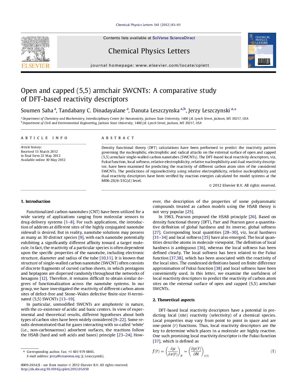 Open and capped (5,5) armchair SWCNTs: A comparative study of DFT-based reactivity descriptors