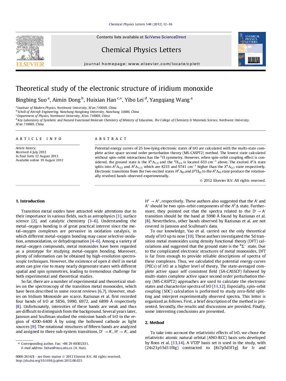 Theoretical study of the electronic structure of iridium monoxide