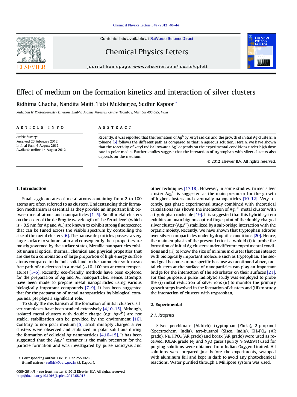 Effect of medium on the formation kinetics and interaction of silver clusters