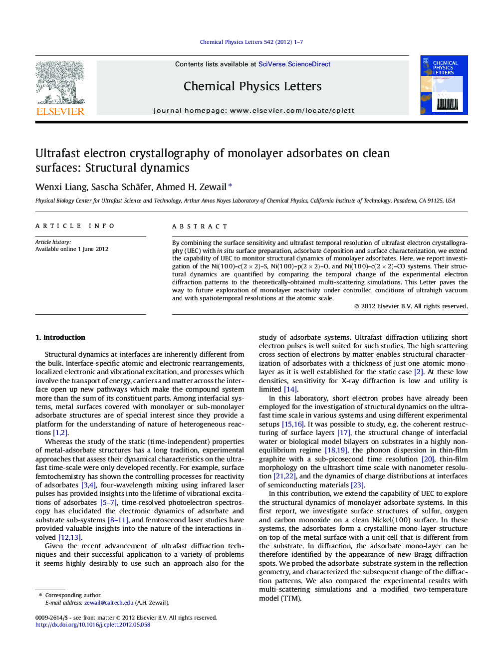 Ultrafast electron crystallography of monolayer adsorbates on clean surfaces: Structural dynamics