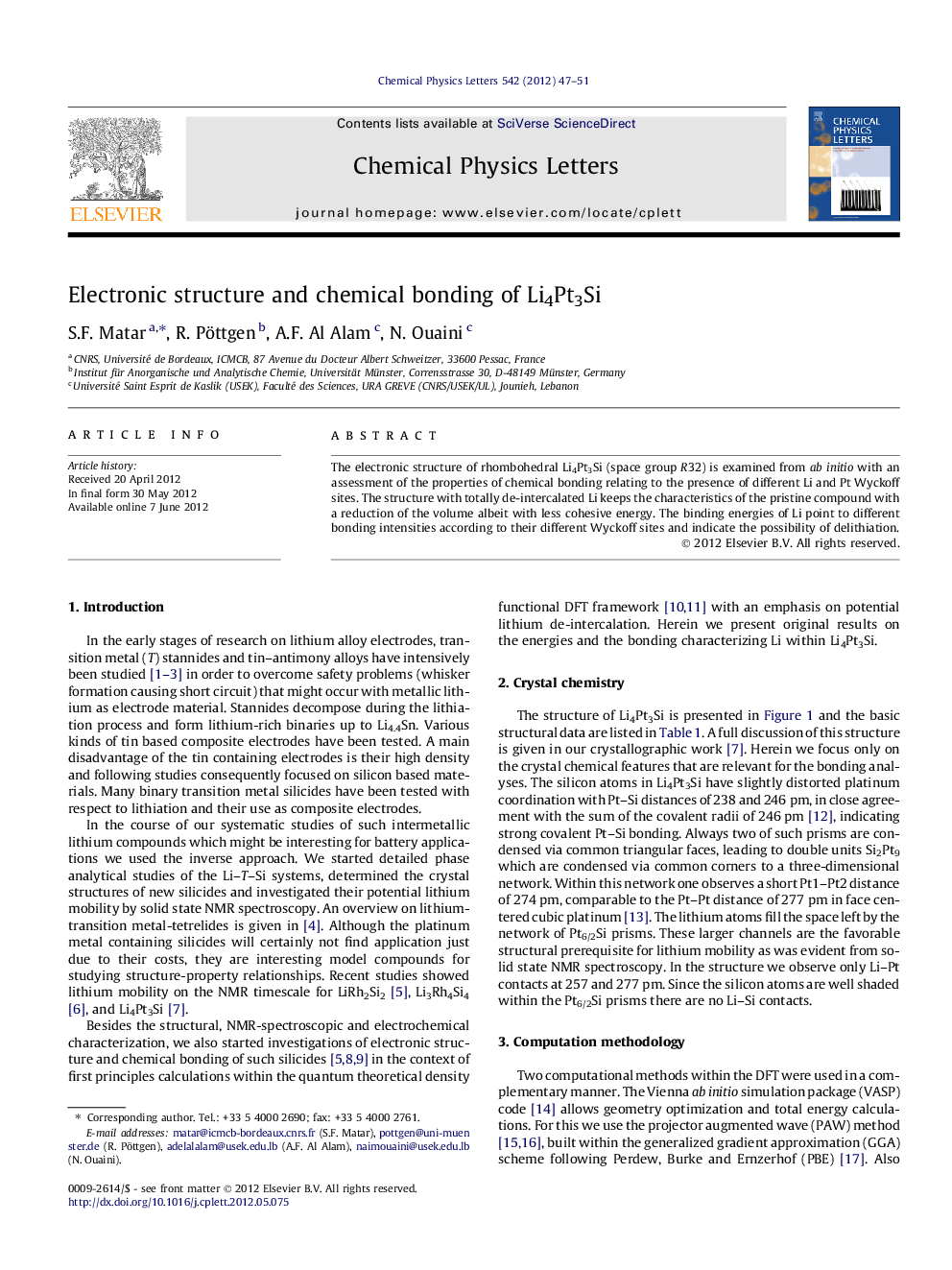 Electronic structure and chemical bonding of Li4Pt3Si