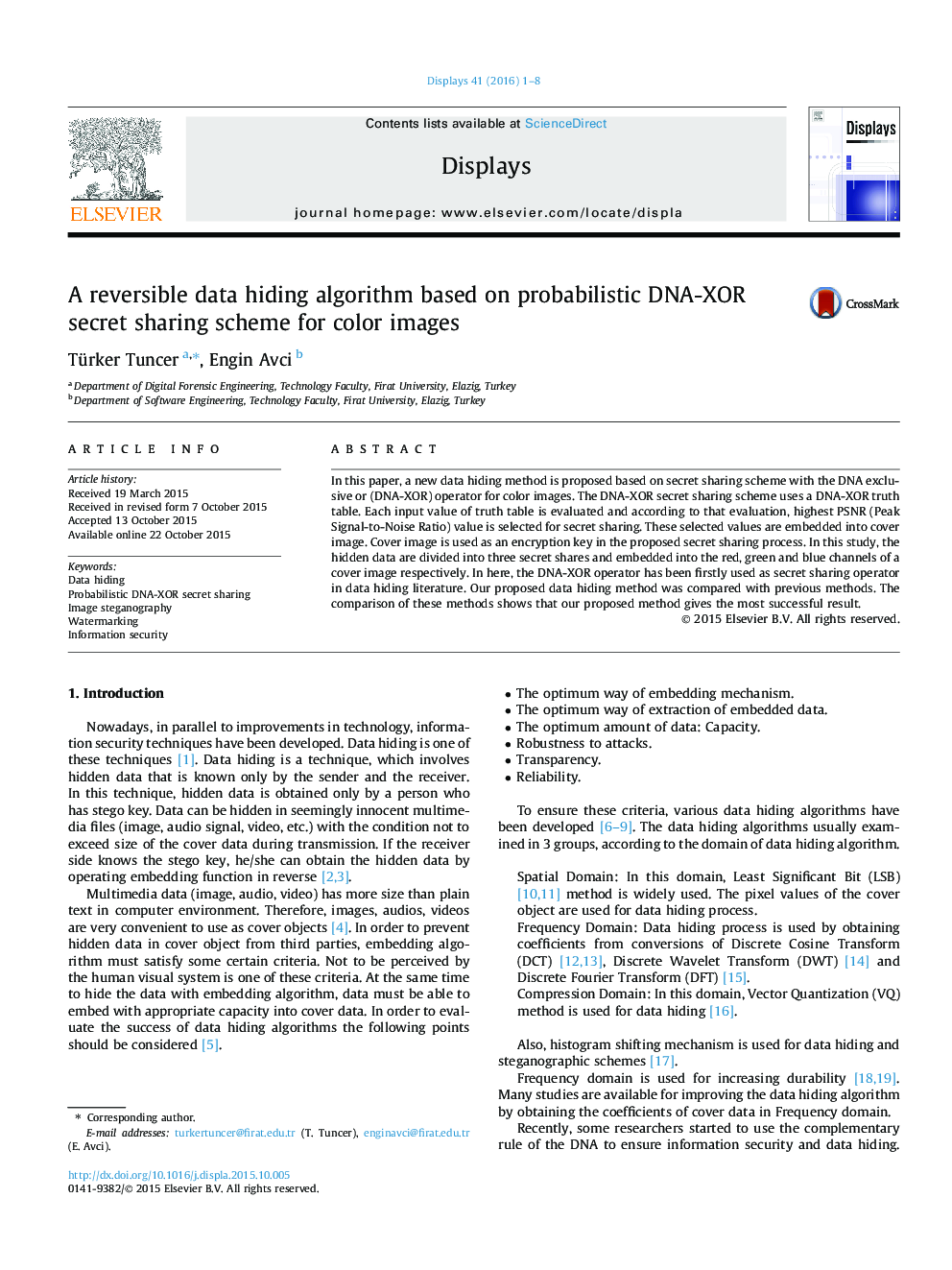 A reversible data hiding algorithm based on probabilistic DNA-XOR secret sharing scheme for color images