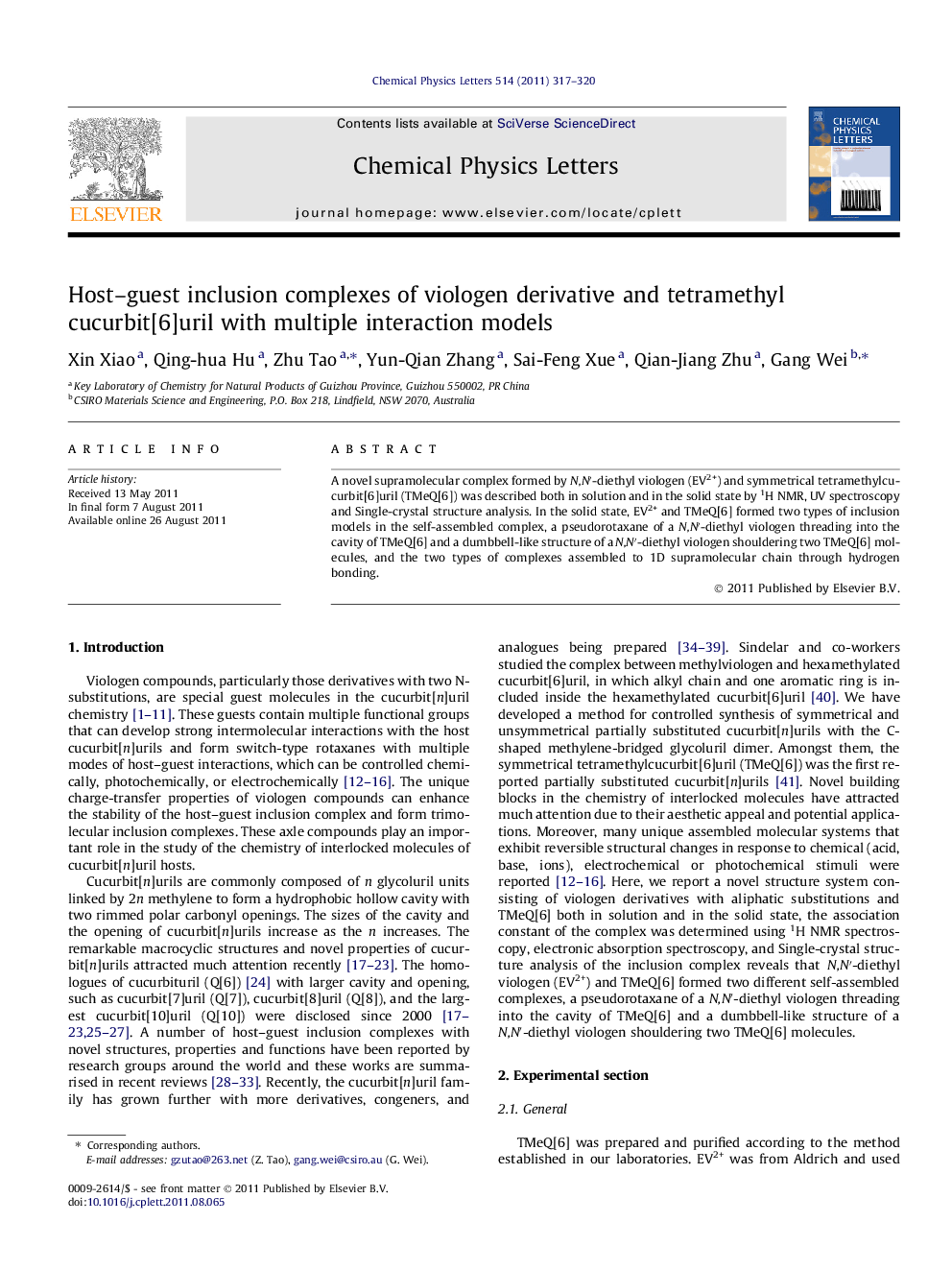 Host-guest inclusion complexes of viologen derivative and tetramethyl cucurbit[6]uril with multiple interaction models