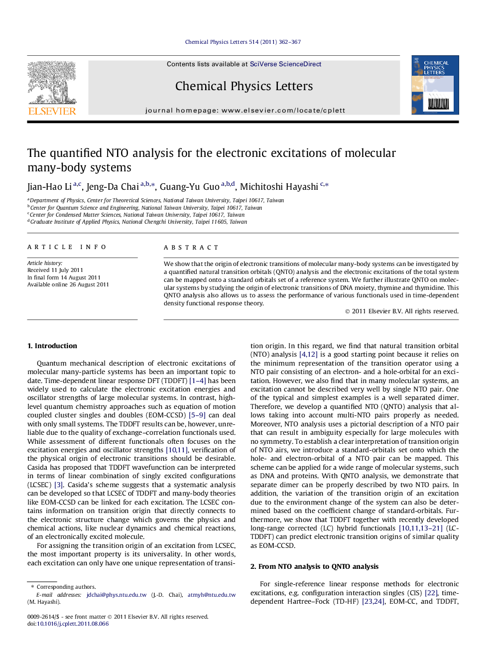 The quantified NTO analysis for the electronic excitations of molecular many-body systems