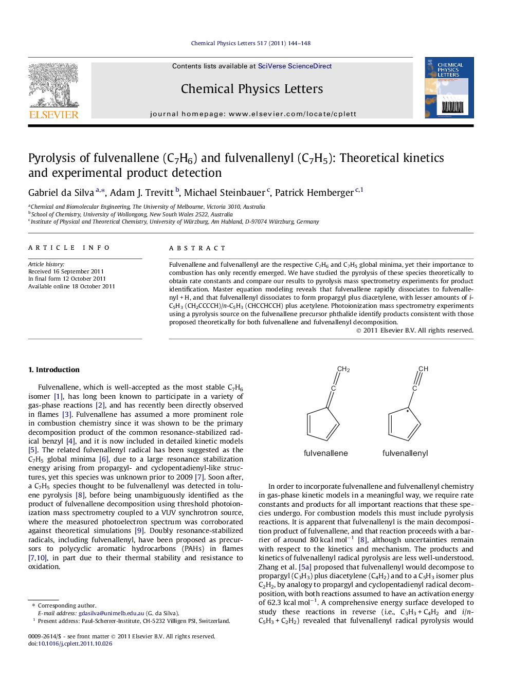 Pyrolysis of fulvenallene (C7H6) and fulvenallenyl (C7H5): Theoretical kinetics and experimental product detection