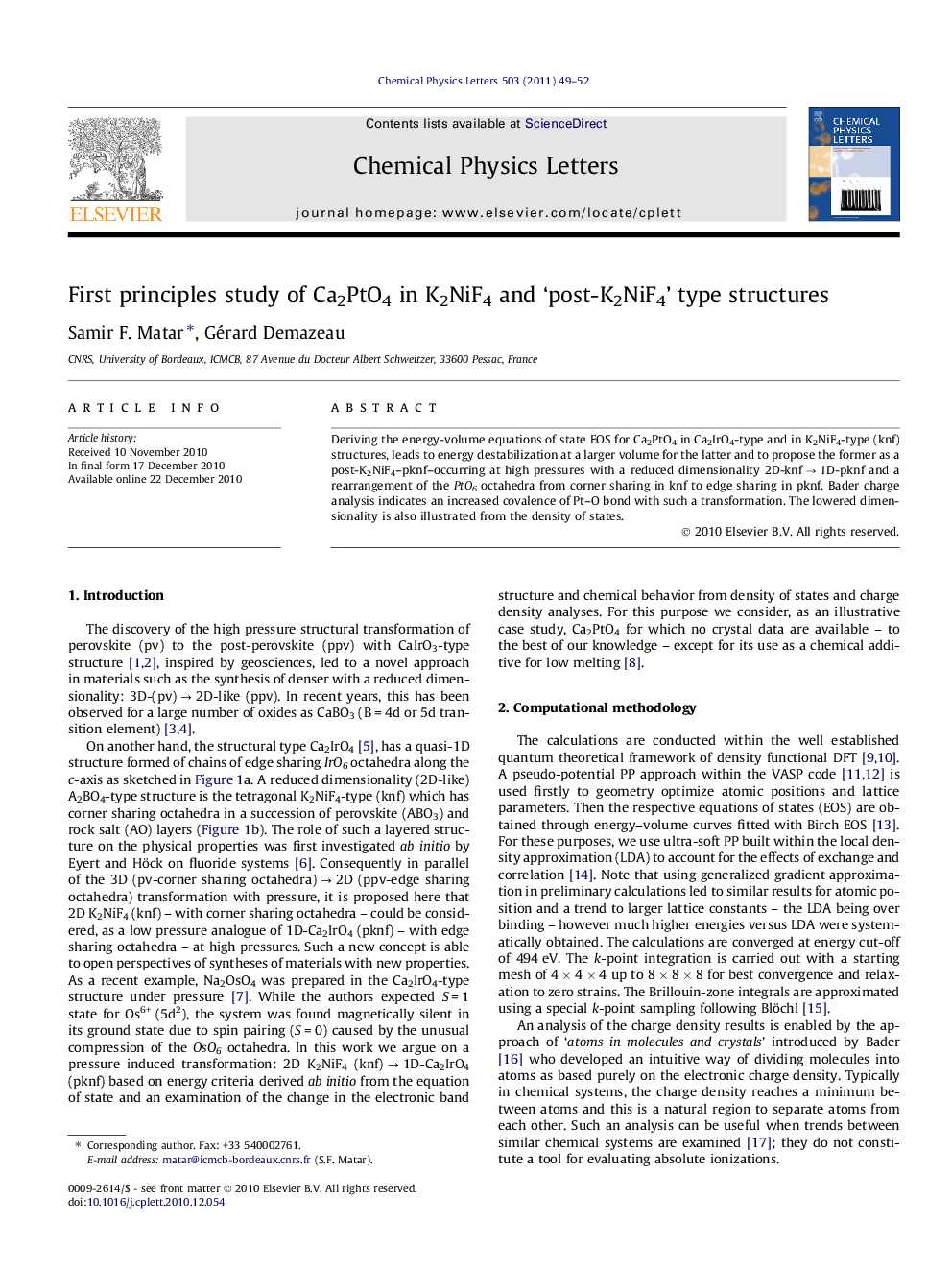 First principles study of Ca2PtO4 in K2NiF4 and 'post-K2NiF4' type structures