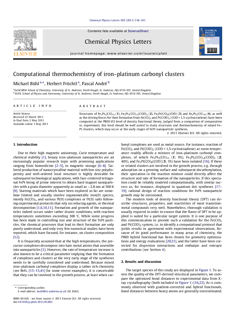 Computational thermochemistry of iron-platinum carbonyl clusters