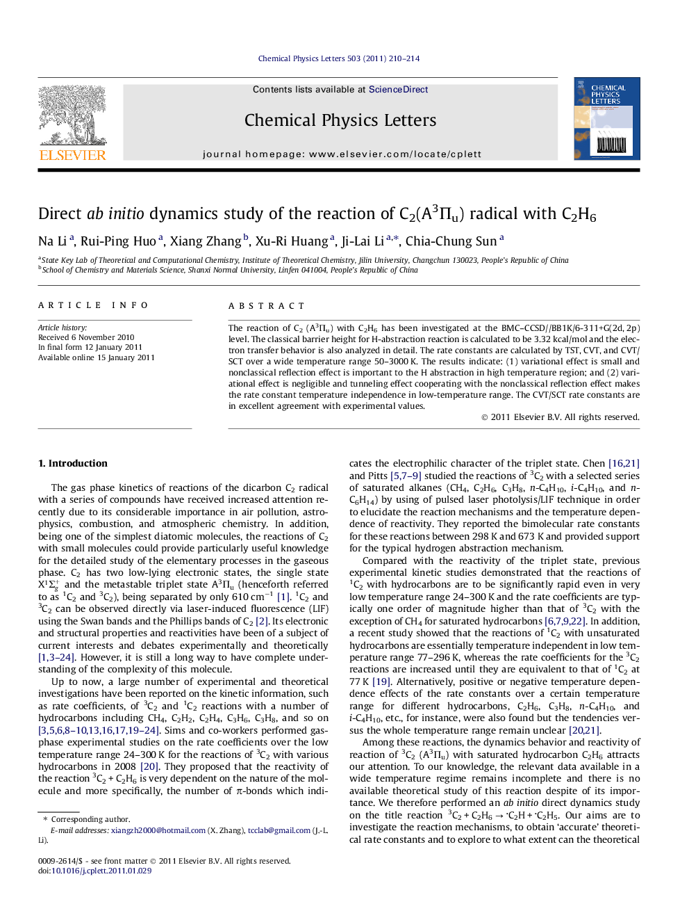 Direct ab initio dynamics study of the reaction of C2(A3Î u) radical with C2H6