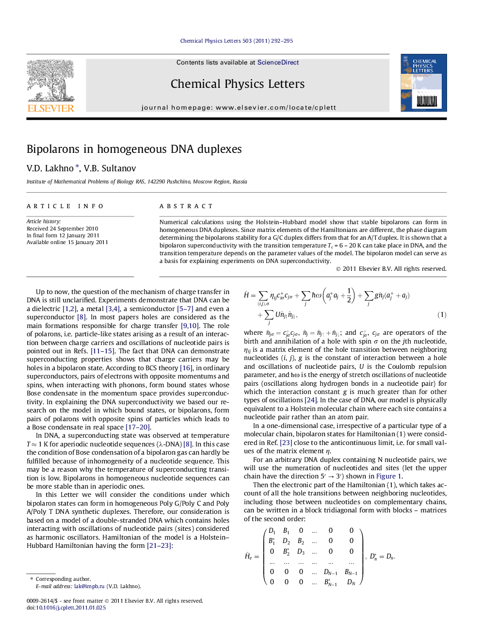 Bipolarons in homogeneous DNA duplexes