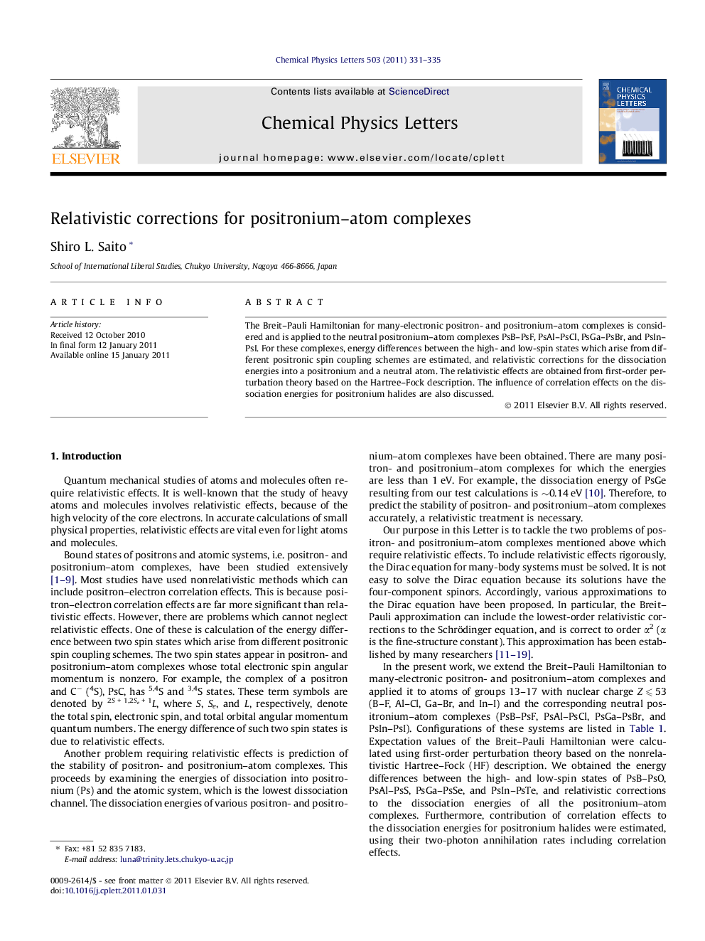 Relativistic corrections for positronium-atom complexes