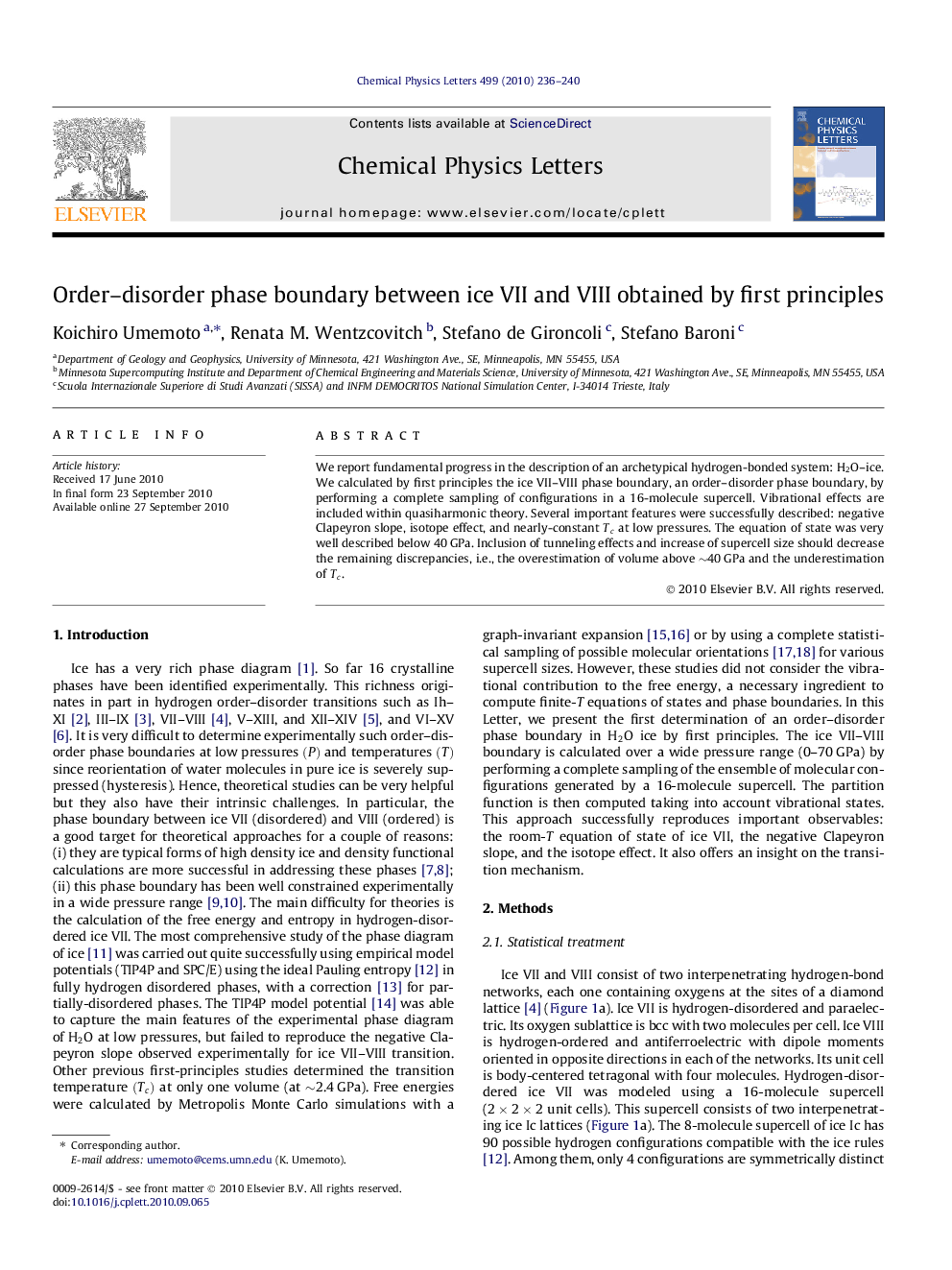 Order-disorder phase boundary between ice VII and VIII obtained by first principles