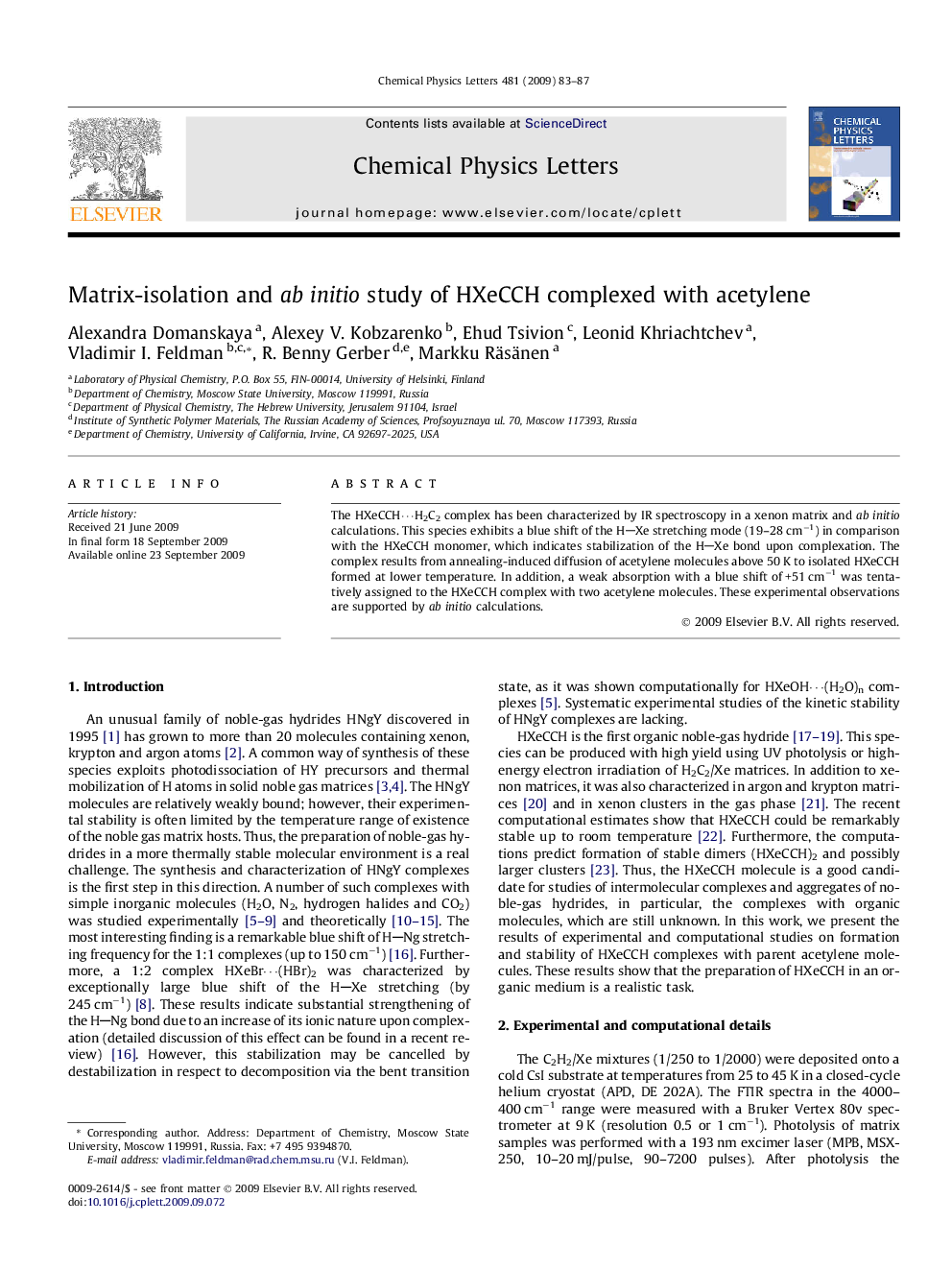 Matrix-isolation and ab initio study of HXeCCH complexed with acetylene
